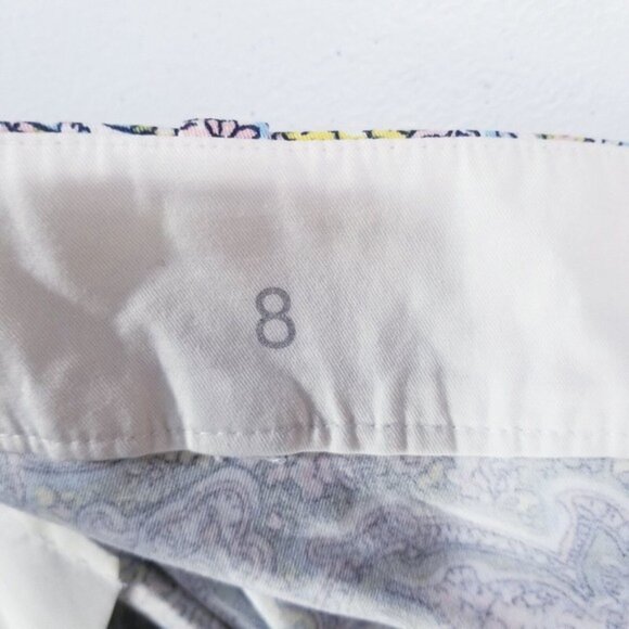 Ann Taylor Carnegie Crop Pants Women Size 8 Paisley Floral - Picture 4 of 14